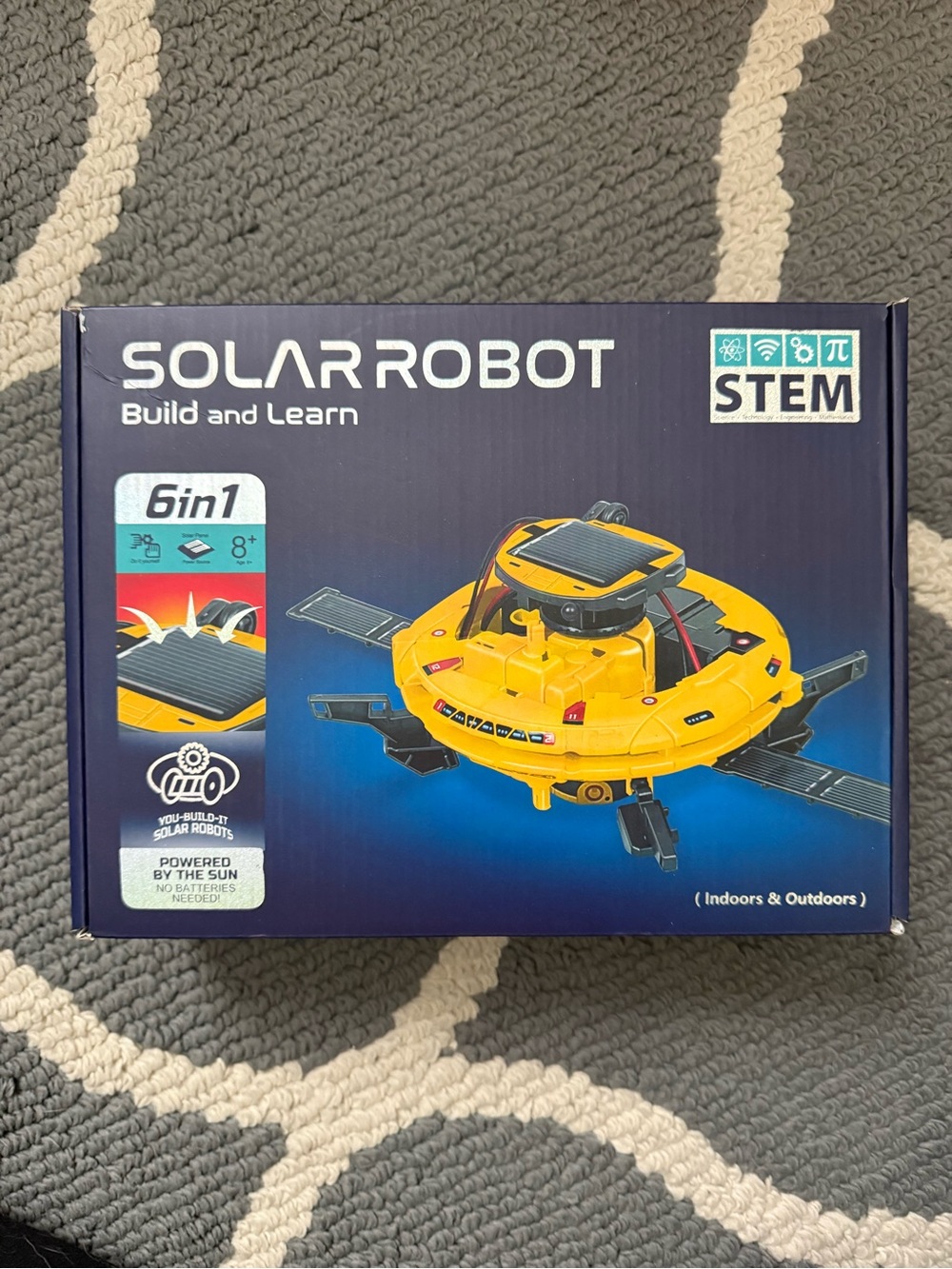 Build and Learn 6-in-1 Yellow STEM Solar Toy